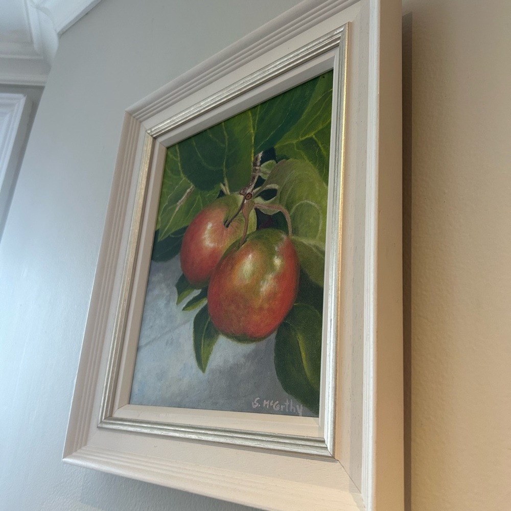‘Two of a Kind’  14.5 x 18.5 x 1.25 Painting of Apples On Canvas by Irish Artist
